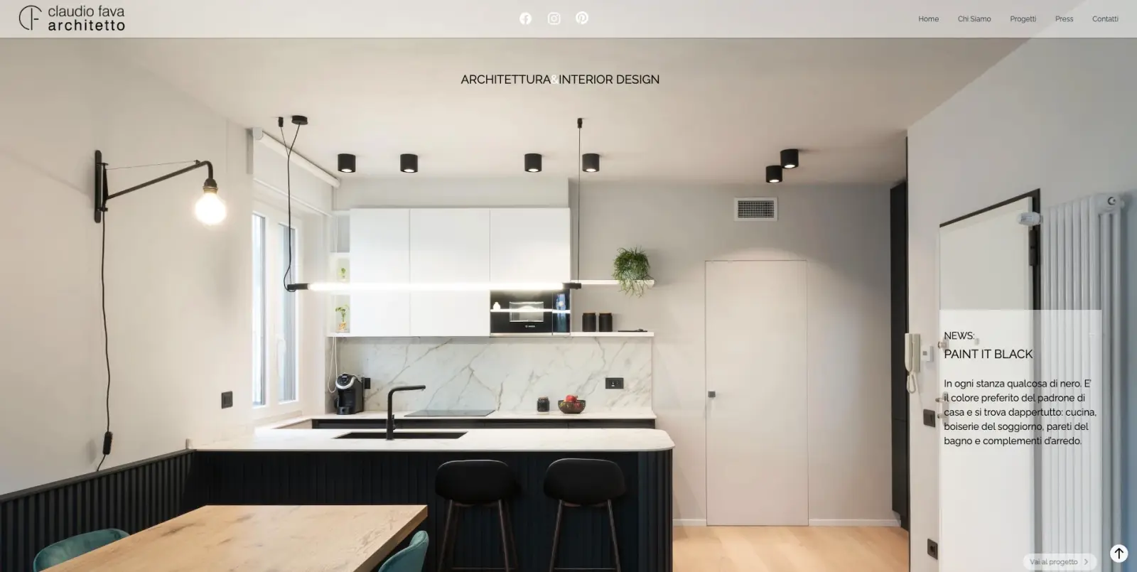 Screenshot of the Claudio Fava architect website