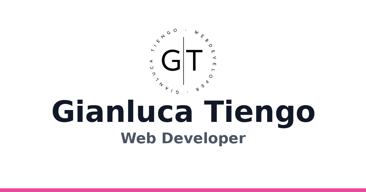 Gianluca Tiengo — Freelance Full-Stack Web Developer | Vue.js & Laravel